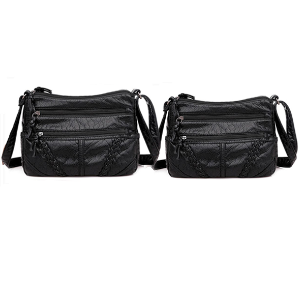 Bolsa Feminina Transversal de Couro - Compre 1 Leve 2