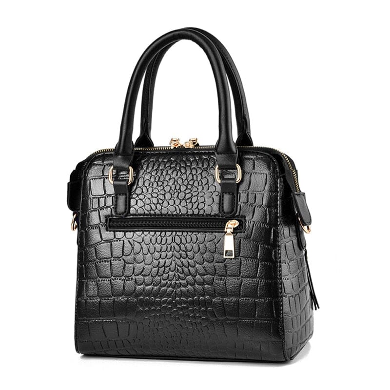 Bolsa Feminina de Couro com Design de Crocodilo