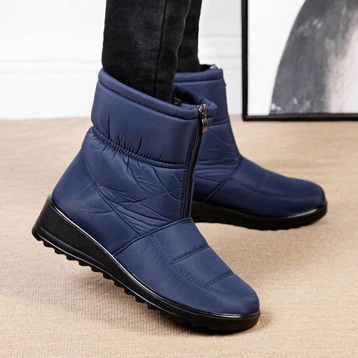 Bota Feminina de Inverno Aveludada Impermeável - CozyWarm