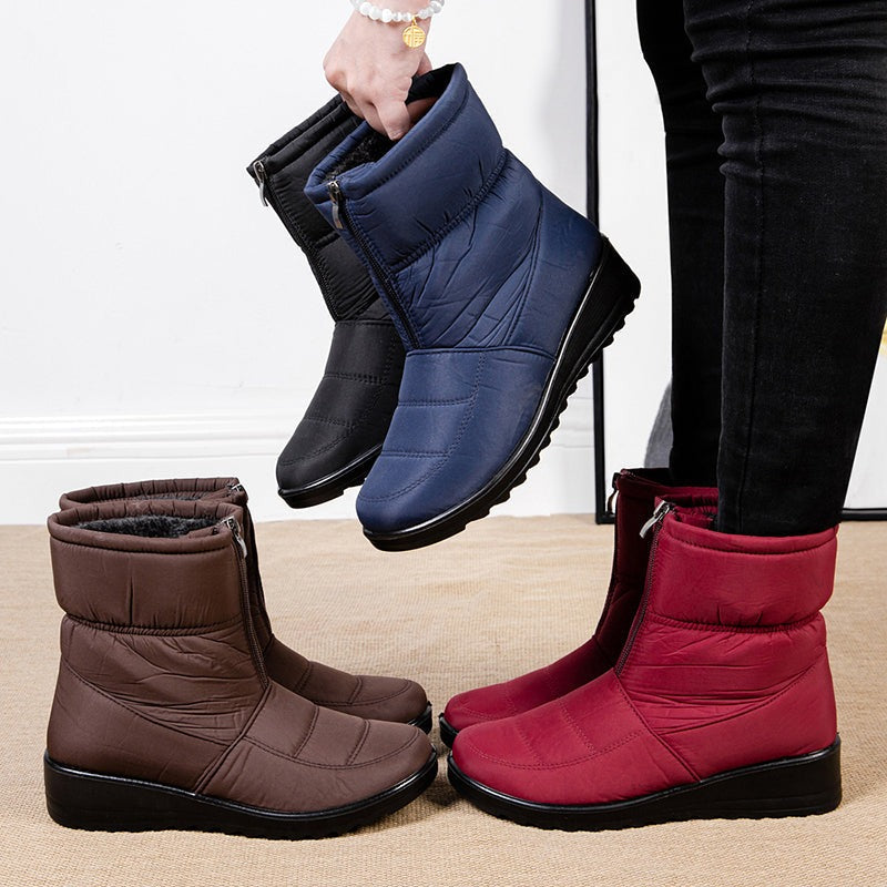 Bota Feminina de Inverno Aveludada Impermeável - CozyWarm