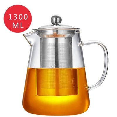 Bule de Vidro Borosilicato com Infusor de Aço Inoxidável