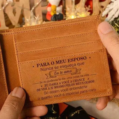 Carteira Masculina de Couro Legítimo Personalizada