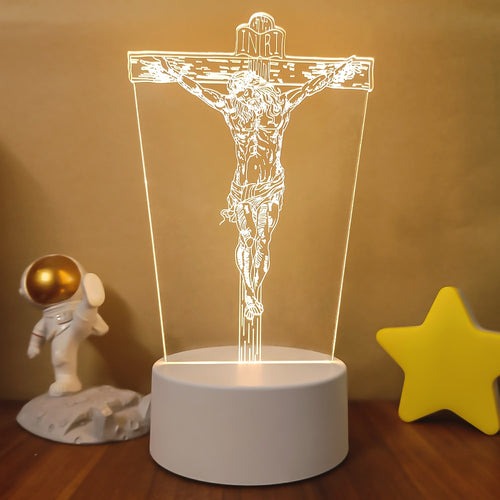 Luminária Led de Decoração Religiosa 3D - HolyGlow